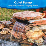 Biling 12 Inch Waterfall Spillway Kit, 304 Stainless Steel Waterfall Box, 40W 660GPH Submersible Pump, 9.8FT Corrugated Tubing, Adjustable Flow for Wide Sheet Waterfall, Stream & Rock Wall
