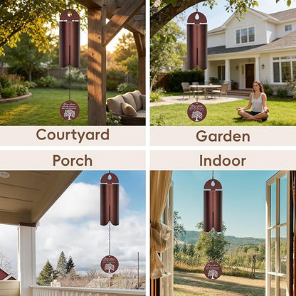 Wind Chimes for Outside Deep Tone - 27" Heroic Windbell,Memorial Windchimes Outdoors Hanging Decor for Patio Yard Porch Garden,Large Wind Chime Home Decoration,Sympathy Windchime Gifts for Women