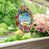 FLAGWIX Gifts for Grandma - Nana's Garden 3D Stainless Steel Metal Wind Spinners 12 in - Gardening Grandma Birthday Gifts for Women Nana Gigi, Grandmother Gift Ideas