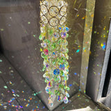 H&D HYALINE & DORA Crystal Suncatchers for Window Hanging Gold-Plated Sun Catcher for Indoor Outdoor and Party Decor Light Catcher with Gift Box (19inch, Green)