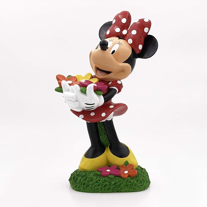 Disney Minnie Holding Flowers Everyday Outdoor Garden Statue, 14 inches Tall, Officially Licensed Disney Product…