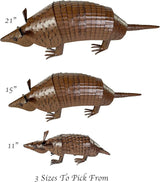 Urbalabs Metal Yard Art Springy Metal Armadillo Figure Texas Western Decor Medium 11 Inch Metal Garden Decor Outdoor Statues Metal Yard Art Sculptures Rustic Yard Decorations (11 Inch)