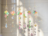 6 Pieces Flowers Ball Crystals Suncatcher Hanging Sun Catchers with Chain Pendant Ornament Crystal Prisms Rainbow for Window Decoration Gift (Gold)