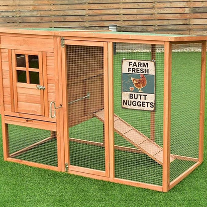 Vintage Metal Signs Chicken Coop Signs for Farm Yard Decor, Farm Tin Signs for Home Kitchen Outdoor Decor, Fresh Butt Nuggets - 8×12 inches