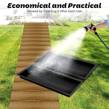 Concrete Mold Stepping Stone, Concrete Cement Mold, Reusable Path Maker Mold, DIY Walkway Stepping Stones Mold, Decor Mold for Garden Walkway, Personalized Manual Garden Lawn Stepping Stones (Plank)