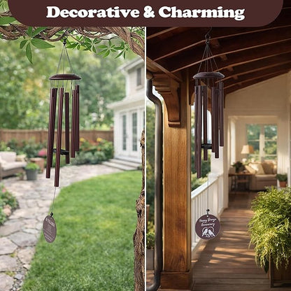 Bronze Anniversary 8 Year Gifts – Bronze Wind Chimes – 8th Anniversary Romantic Gifts for Him, Her, Men, Women, Couples