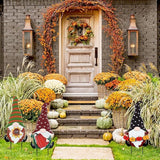 YEAHOME Fall Decorations for Home Outdoor, 3 Pack Gnomes Decorative Garden Stakes for Fall Decor, Autumn Metal Yard Signs for Outside Garden Lawn Porch Thanksgiving Decorations