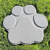 AUTUMN Paw Print Stepping Stone Mold - Dog & Cat Paw Print, Concrete & Cement, Non-Slip Textured, 13 in