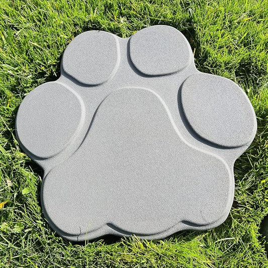 AUTUMN Paw Print Stepping Stone Mold - Dog & Cat Paw Print, Concrete & Cement, Non-Slip Textured, 13 in