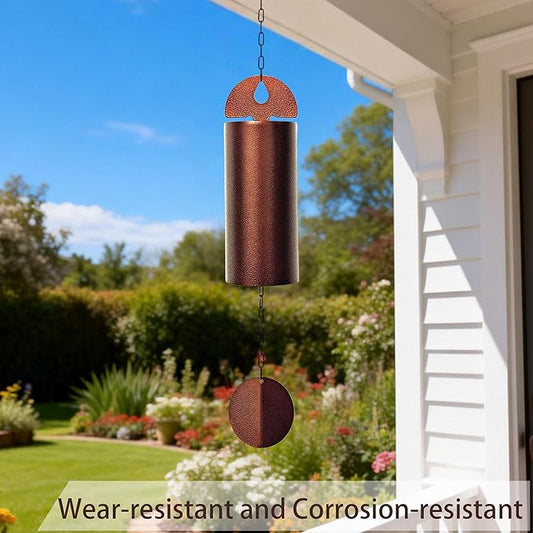 27" Wind Chimes for Outside Deep Tone - Heroic Windbell Deep Resonance Serenity Bell,Windchimes Outdoors Decor for Patio Yard Porch Garden,Memorial Wind Chimes Gifts for Mom Grandma,Christmas, Bronze