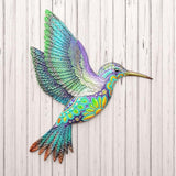 UXZCVIO Metal Cover 4 Hummingbird Garden Art Decoration, Home Garden Courtyard Outdoor Wall Decoration Sculpture