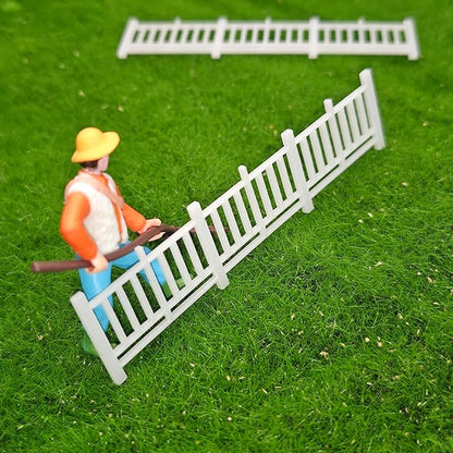 LUOZZY 20 Pcs Miniature Doll Fences Fairy Garden Ornament Vintage Fences Micro-Landscape Dollhouse Decorations