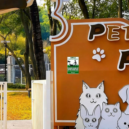 PLEASE CLEAN UP AFTER YOUR DOG Sign Decorative Signs Chic Metal Yard Signs for Outdoor Patio Porch Decor No Pooping Dog Signs for Yard (Color07)
