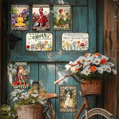 Garden Sign For Outside Gardening Decor Outdoor Metal Tin Signs Vintage Gifts For Gardeners Woman Plant Yard Sign Spring Wall Art To Plant A Garden Is To Believe In Tomorrow Signs 8x12 Inch