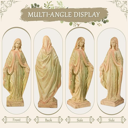Virgin Mary Statue, Outdoor 32 Inch Tall Large Religious Garden Statue, Blessed Mother Outdoor Statue, Virgen De Guadalupe Statues for Yard, Patio, Home Decor