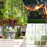 Lyukii 500 Pcs DIY Suncatchers Making Kits Craft for Adults Crystal Suncatchers for Window Hanging Sun Catcher with Chain Rainbow Maker Crystal Prisms Decor for Home Garden Party Wedding Ornament