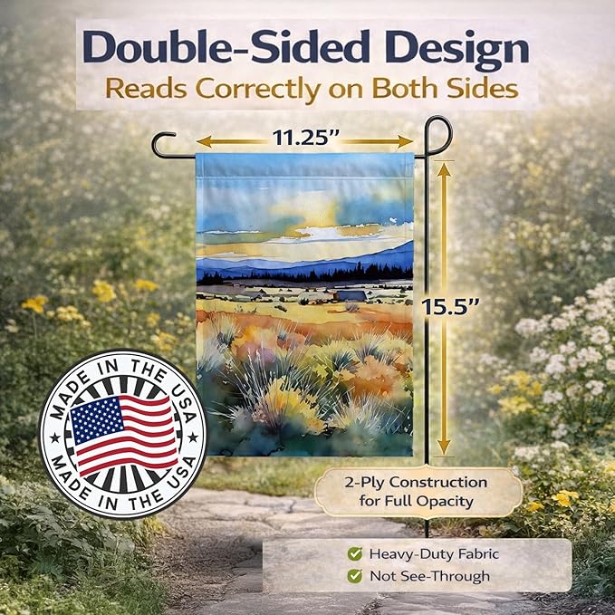 Caroline's Treasures Nevada Sagebrush in Watercolor Garden Flag Mailbox Flag Decorative Yard Flag Banner Outside Patio Artwork Yard Flower Beds, Garden Size, Multicolor