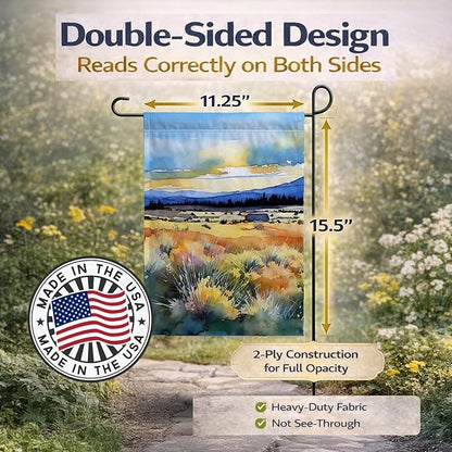 Caroline's Treasures Nevada Sagebrush in Watercolor Garden Flag Mailbox Flag Decorative Yard Flag Banner Outside Patio Artwork Yard Flower Beds, Garden Size, Multicolor