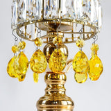 H&D HYALINE & DORA 3Inch Crystal Suncatcher Bauhinia Prisms Pendants 10Pcs Chandelier Crystals Replacement Hanging Sun Catcher Beads for DIY Arts Crafts Decor (Yellow)