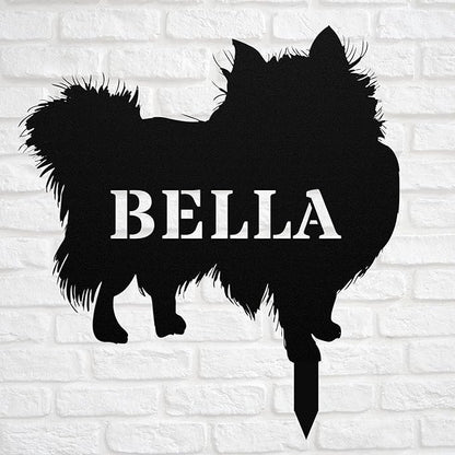 Personalized Pomeranian Garden Statue Stake,Custom Pomeranian Outdoor Yard Art Decor,Memorial Remembrance Sculpture for Yard Garden Porch Lawn Grassland Park Farm Flowerpot Decor.