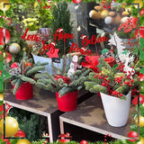 Roowest 5 Pack 12'' H Metal Christmas Yard Stakes Outdoor Decorations Joy Peace Love Believe Hope Garden Signs Christmas Potted Plant Stakes for Holiday Winter Home Lawn Garden Porch Party Decor