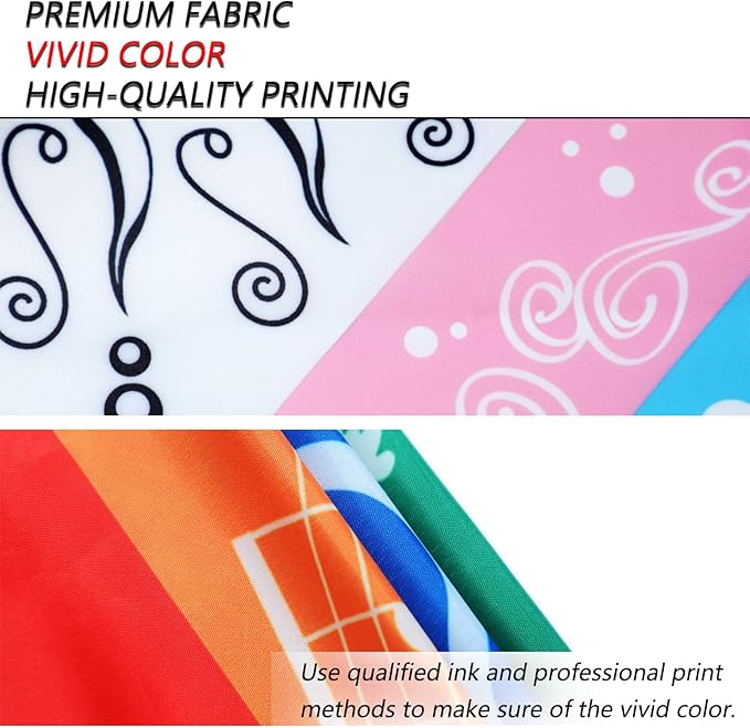 Pride Flags Large LGBTQ Flag Bisexual Gay Progress Rainbow Flag Double Sided 3x5FT Garden Outdoor Original Design Cute Print Pattern