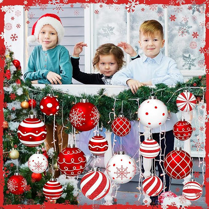 Huwena 24 Pcs Christmas Outdoor Decorations Hanging Ornaments Christmas Yard Signs Double Sided Lawn Decorations for Xmas Party Porch Lawn Decor(Elegant Style)