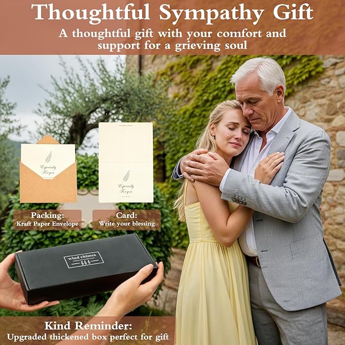 Memorial Wind Chimes Sympathy Gifts for Loss of Dad, 32'' Memorial Wind Chimes for Loss of Father, Bereavement/Sympathy/Condolence Gift, Windchimes in Memory of Dad