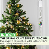 Gazing Ball Spiral Tail,Wind Spinners Stabilizer with Multi Colors Orb,Wind Spinner Tail Visual Illusion in Spinning,Hanging Rotating Art Decor,Indoor Outdoor Garden Decoration-13in
