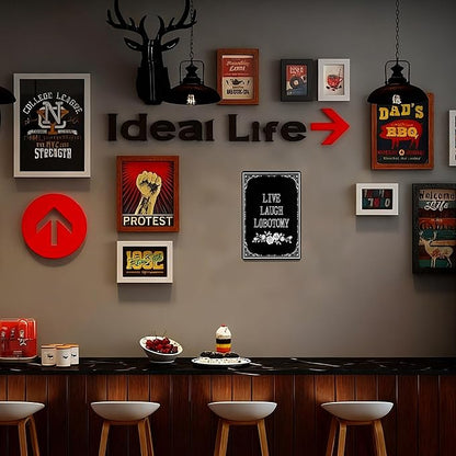 LIVE LAUGH LOBOTOMY Sign Decorative Signs Chic Gothic Metal Signs for Outdoor Yard Signs or Indoor Home Room Wall Decor (Color02)