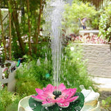 Solar Garden Fountain Water Lilies Designs Outdoor Bird Bath Accessories Suitable for Patios and Fish Pond Fish Pond Accessories