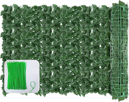 140x40inch Artificial Ivy Privacy Fence Wall Screen, Faux Greenery Backdrop Ivy Vine Leaf Hedges Fence Panels for Patio, Balcony, Garden, Backyard Indoor Outdoor Decor