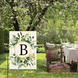 AVOIN colorlife Monogram Letter B Floral Garden Flag 12x18 Inch Double Sided Outside, Family Last Name Initial Yard Outdoor Decoration