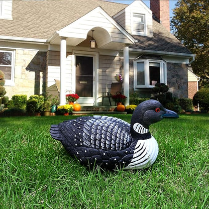 Loon Outdoors Bird Garden Decor: Backyard Birds Statues Cute Decorative Sculpture Lawn Ornament Small Realistic Duck Figurine Yard Decoration Rustic Outside Home Patio Gifts for Mom Women