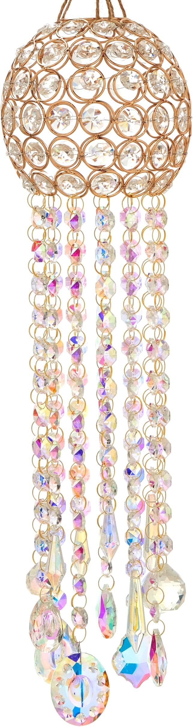 Crystal Wind Chime Light Catcher Suitable for Window Hanging Suitable for Home Indoor and Outdoor Garden Decoration Light Catcher (Medium)