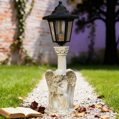 Solar Garden Statues Memorial Decor Garden Angel Statues for Outside Lawn Yard Patio Balcony Art Sculptures Gifts for Mom Women