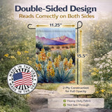 Caroline's Treasures New Mexico Yucca Flower in Watercolor Garden Flag Mailbox Flag Decorative Yard Flag Banner Outside Patio Artwork Yard Flower Beds, Garden Size, Multicolor