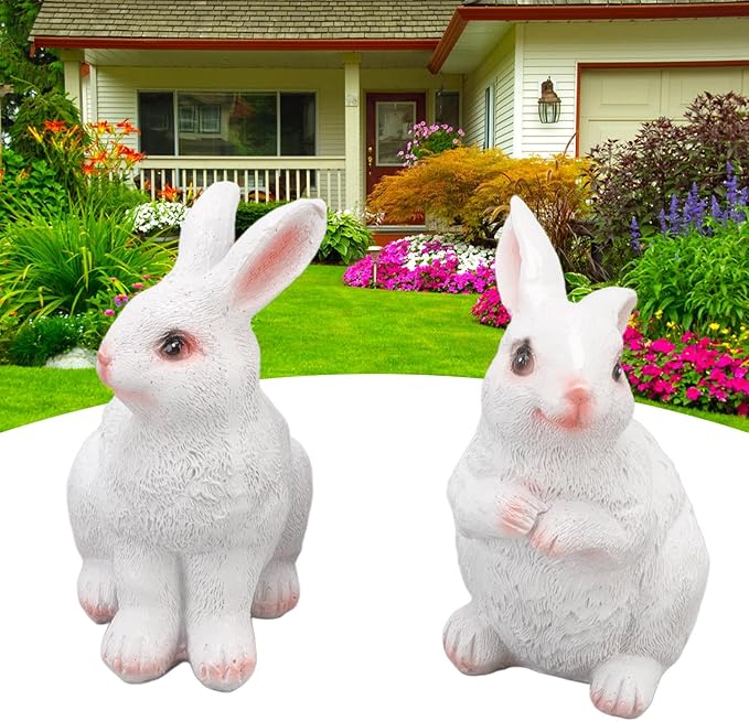 Garden Statues, oor Animal, Synthetic Craft Sculp with Like, Weather den r for Home Patio Lawn Yard