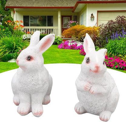 Garden Statues, oor Animal, Synthetic Craft Sculp with Like, Weather den r for Home Patio Lawn Yard