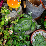 Sungmor Cast Iron Key Hider Outdoor Frog Statue, Hide Spare Key Holder for Outside, Small Garden Frog Statue Lawn Ornament, Indoor Decoration Jewelry Trinkets Box
