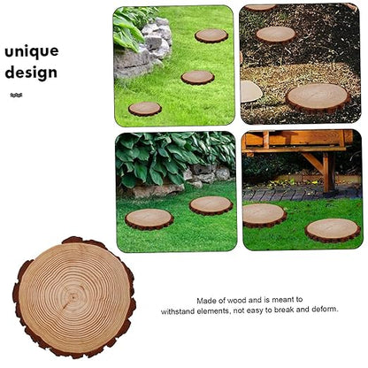 BESPORTBLE 1pcs Outdoor Wooden Garden Pathway Paver Stepping Slice for Landscaping Lawn Walkway Decoration Elegant Garden Supplies