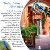 KY&BOSAM Blue Bird Wind Chime with Crystal Sympathy Wind Spinner Memorial Wind Chimes for Loss of Loved One Bereavement Gift in Memory Memorial Gifts for Loss of Mother Father Husband Condolences Gift