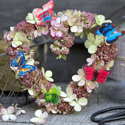 Augshy 75 Pcs Butterfly Garden Stakes - Party Decorations with Butterfly Designs for Garden Decor
