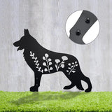 German Shepherd Garden Stake - Handcrafted Outdoor Decor for Dog Lovers, Durable Yard Art Statue