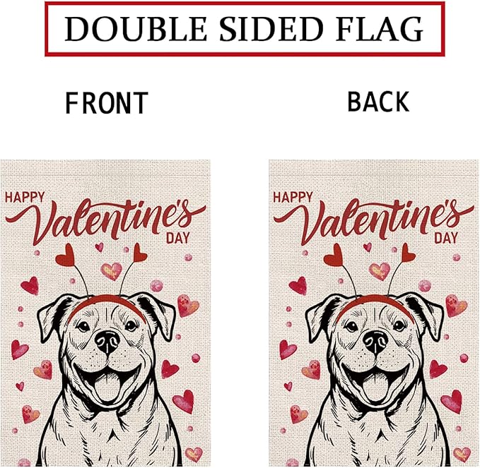 Seasonal Garden Flags Sets - Pitbull Decortions Dog Flags Double Sided Flags Set of 11 Holiday Farmhouse Indoor Outdoor Yard Lawn Christmas Gifts Decor 12.5x18 Inch