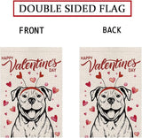 Seasonal Garden Flags Sets - Pitbull Decortions Dog Flags Double Sided Flags Set of 11 Holiday Farmhouse Indoor Outdoor Yard Lawn Christmas Gifts Decor 12.5x18 Inch