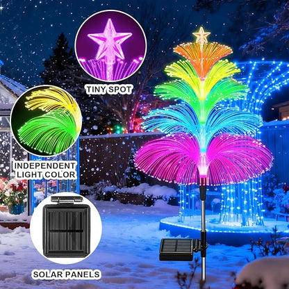 WEITEXS Solar Garden Lights Waterproof 3 Pack 7 Color Changing Outdoor Decorative Rainbow Jellyfish Lights for Outside Yard Pathway Garden Decor Patio Lawn Gifts for Mother's Women