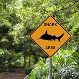 Fierce Fish Crossing Xing Sign Beware of Fierce Fish Metal Sign Ocean Animal Funny Warning Sign Crossing Zone Sign for Farm Yard Front Door Indoor Outdoor Street Sign 12x12in