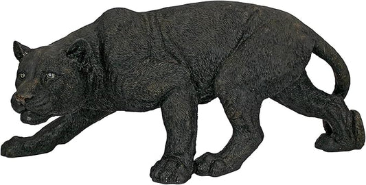 Design Toscano Shadowed Predator Black Panther Garden Statue, Medium 26 Inch, Polyresin, Black