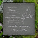 Personalized Memorial Stone Memorial Garden Stone - Sympathy Gifts for Loss of Dad, Mom or Loved One - Bereavement, Remembrance and Condolence Gift - Loved Beyond Words Square